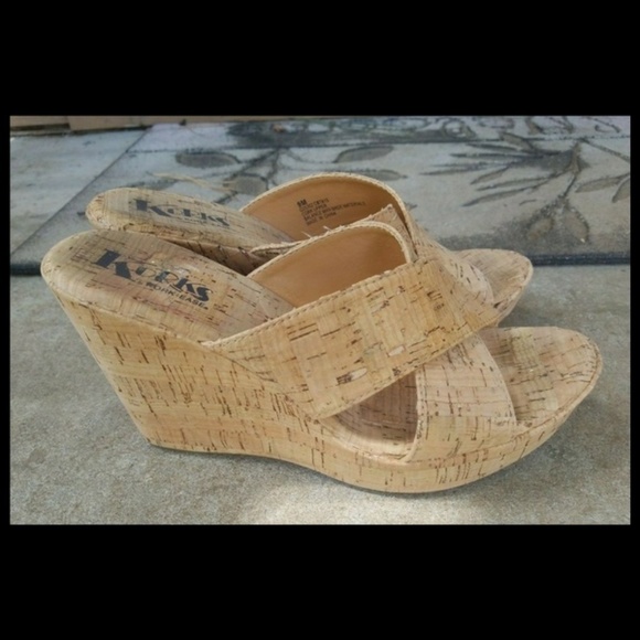 Kork-Ease Shoes - Kork Ease Cork 9B Platform Buckle Sandals Open Toe